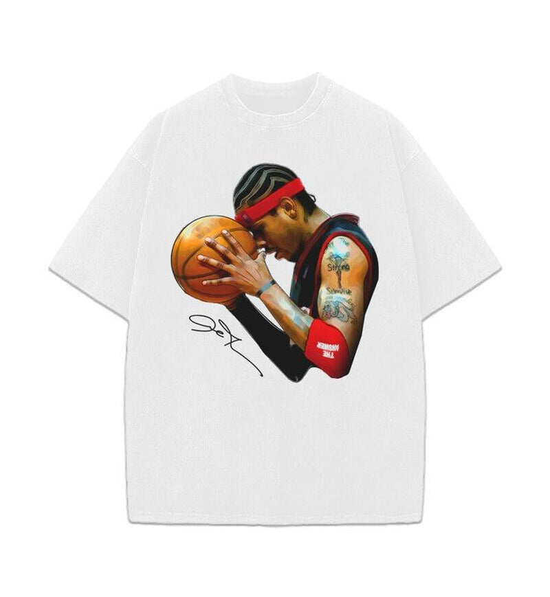 Allen Iverson the Answer Sixers 90'S Basketball Vintage Style Men'S T-Shirt - Top Style - Menswear