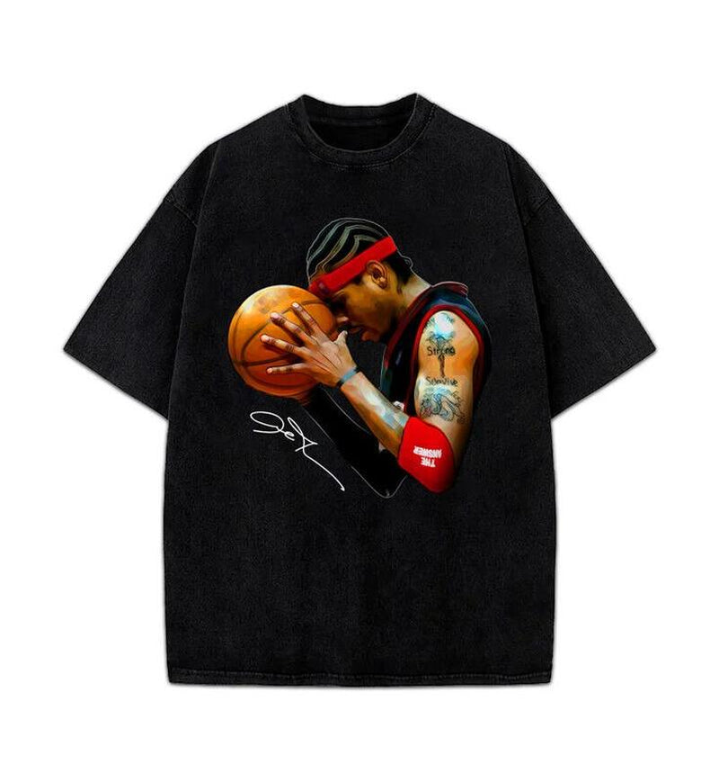 Allen Iverson the Answer Sixers 90'S Basketball Vintage Style Men'S T-Shirt - Top Style - Menswear